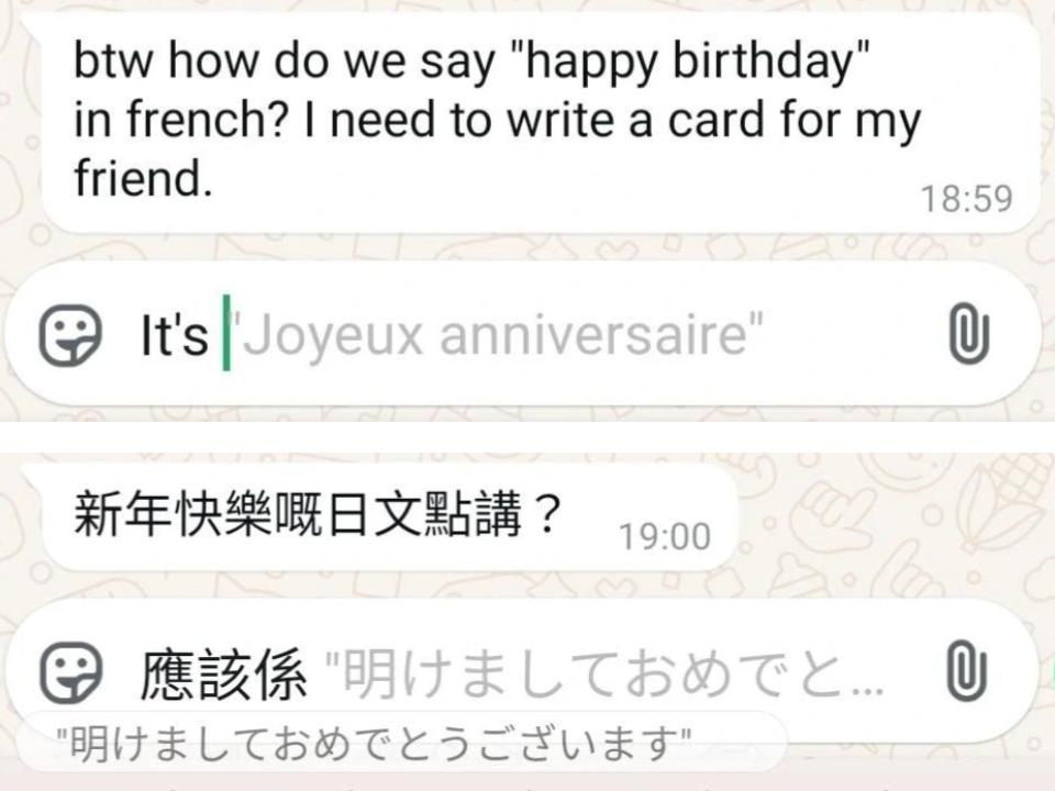 Language Customization Screen